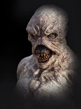 3D rendering of a fantasy demon monster creature. Stock Illustration