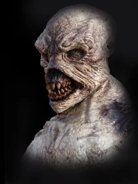 3D rendering of a fantasy demon monster creature. Stock Illustration