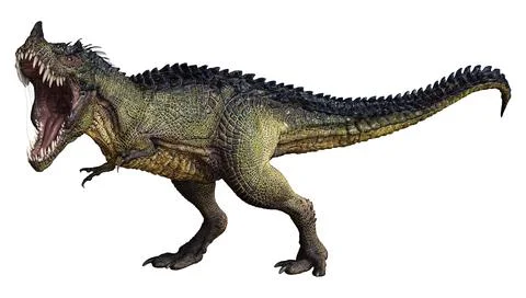3D Rendering Fantasy Dinosaur on White Stock Illustration