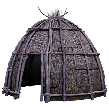 3D Rendering Fantasy Hut on White Stock Illustration