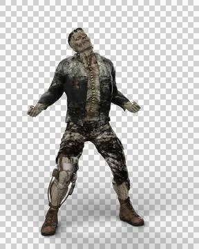 3D rendering of a fantasy monster horror story creature with fists clenched l Stock Illustration