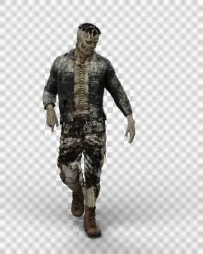 3D rendering of a fantasy monster horror story creature walking and looking t Illustrazione stock