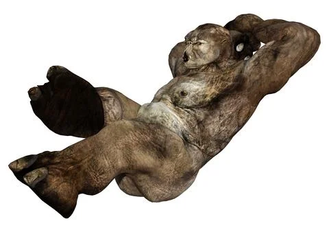 3D Rendering Fantasy Troll on White Stock Illustration