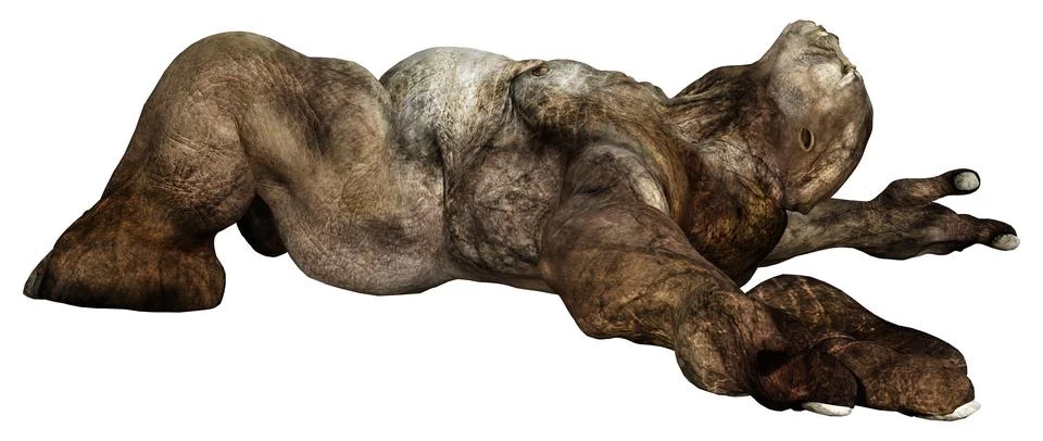 3D Rendering Fantasy Troll on White Stock Illustration