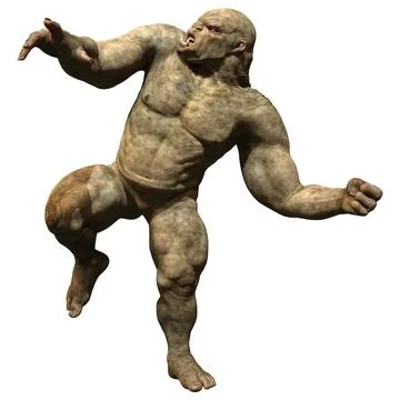 3D Rendering Fantasy Troll on White Stock Illustration