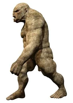 3D Rendering Fantasy Troll on White Stock Illustration