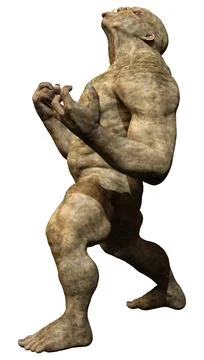 3D Rendering Fantasy Troll on White Stock Illustration