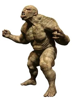 3D Rendering Fantasy Troll on White Stock Illustration