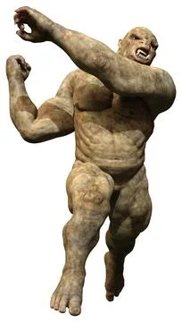 3D Rendering Fantasy Troll on White Stock Illustration