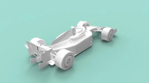 3D rendering of a fast modern aerodynamic efficient innovative race automobile Stock Illustration