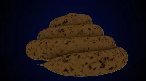 3d rendering feces icon. Computer generated abstract background a bunch of shit Illustrazione stock