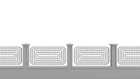 3d rendering of a fence isolated in a studio background 스톡 일러스트