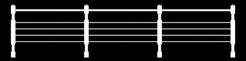 3d rendering of a  fence railing design on a black background Stock Illustration