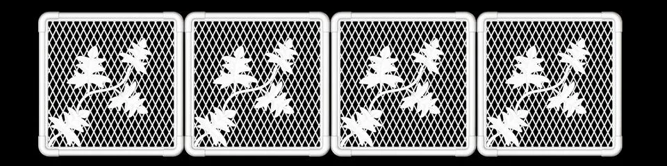 3d rendering of a  fence railing design on a black background Stock Illustration