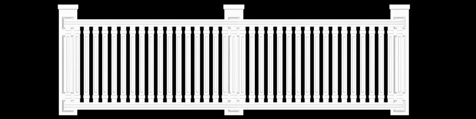 3d rendering of a  fence railing design on a black background Stock Illustration