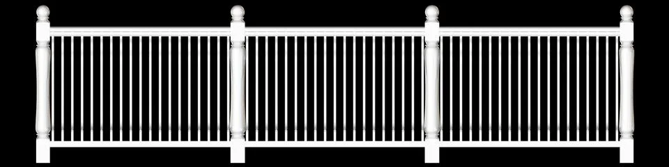 3d rendering of a  fence railing design on a black background Stock Illustration