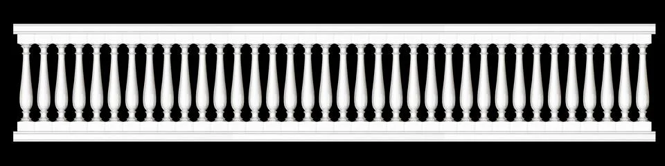 3d rendering of a  fence railing design on a black background Stock Illustration
