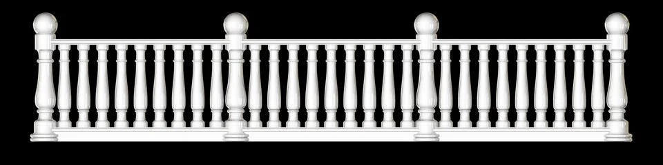 3d rendering of a  fence railing design on a black background Stock Illustration