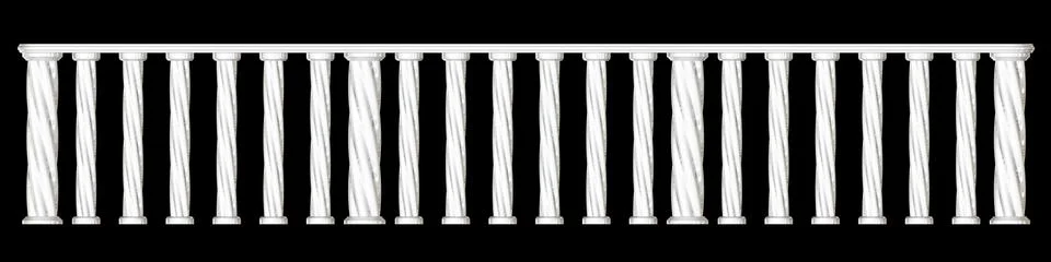 3d rendering of a  fence railing design on a black background Stock Illustration