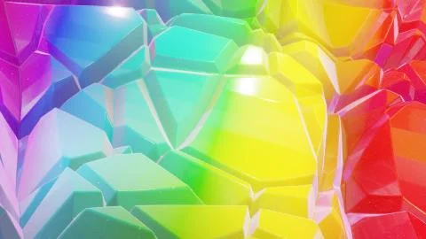 3d rendering. Festive abstract liquid rainbow color gradient background Stock Illustration