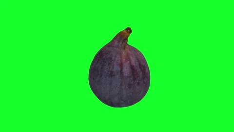 3D rendering of a fig on a green background with a simple design 스톡 동영상 303859666