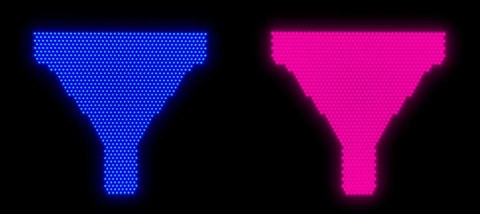 A 3d rendering of Filtering machine algorithms and Sorting data on isolated b Stock Illustration