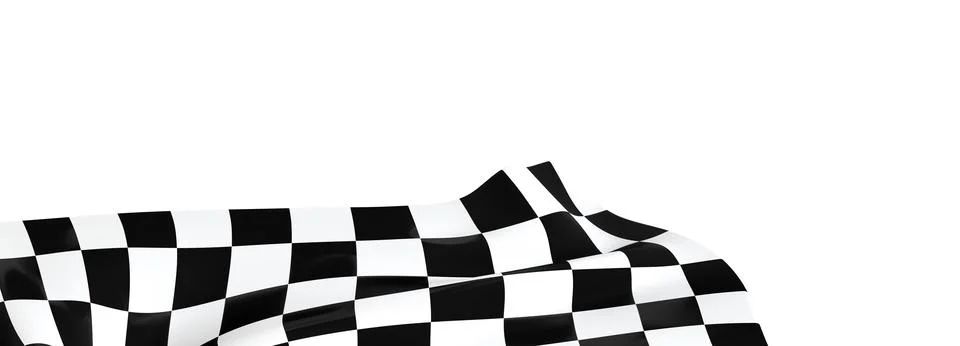 3d rendering of a finish flag background muster, black and white pattern Illustrazione stock