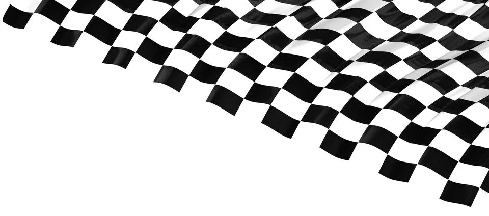 3d rendering of a finish flag background muster, black and white pattern Illustrazione stock