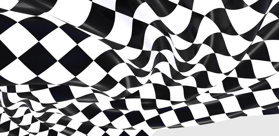 3d rendering of finish flag background Stock Illustration
