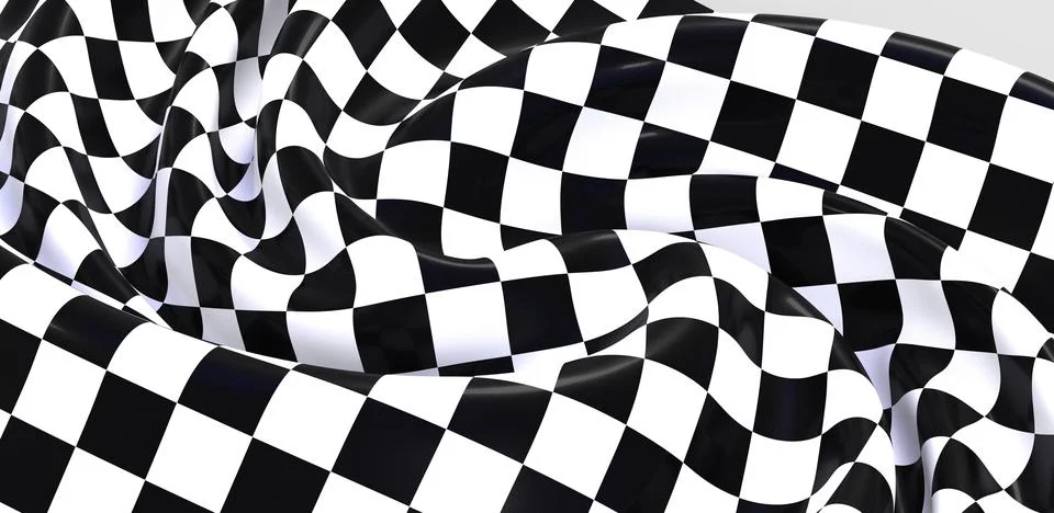 3d rendering of finish flag background Stock Illustration