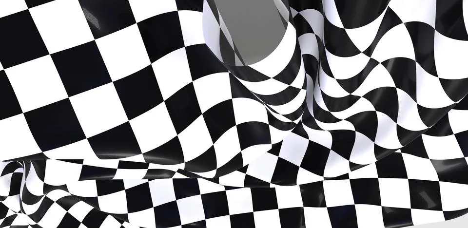 3d rendering of finish flag background Stock Illustration
