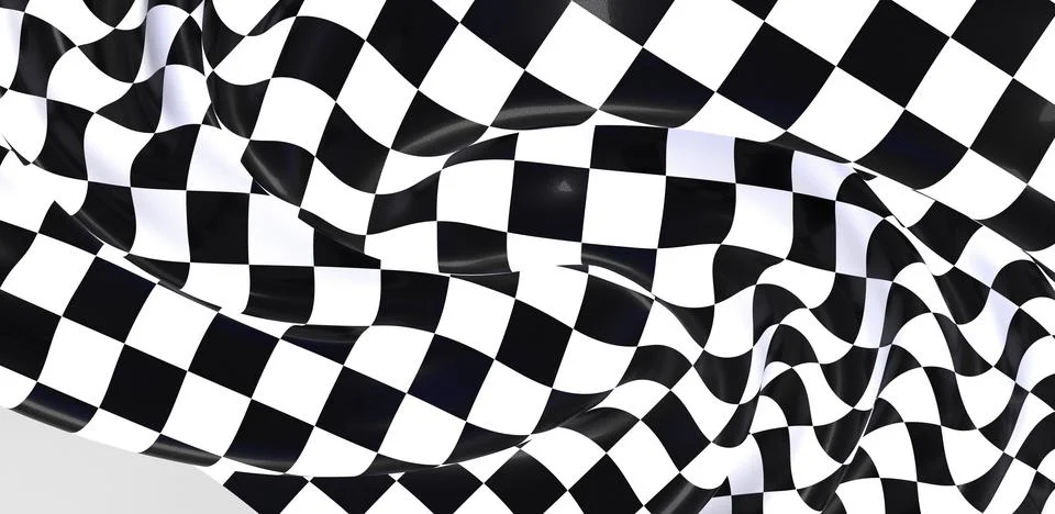 3d rendering of finish flag background Stock Illustration