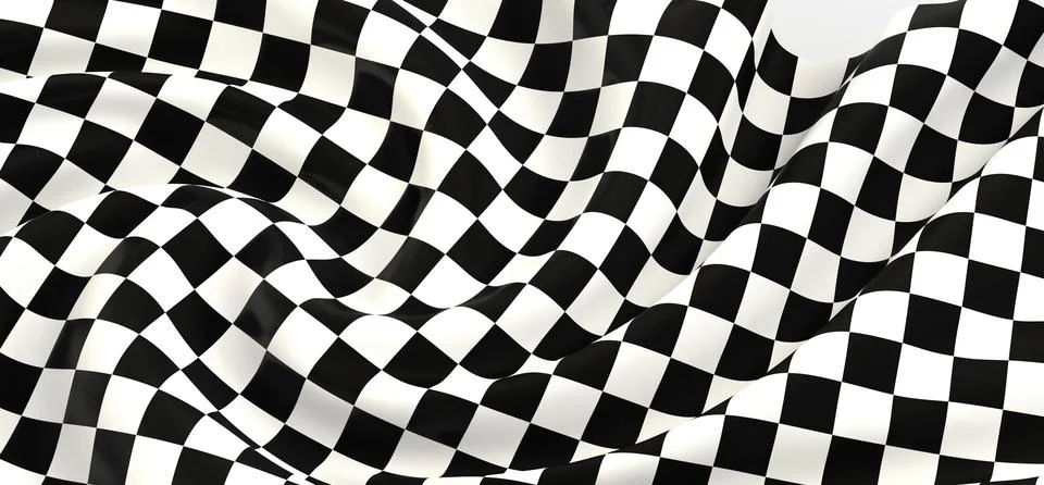 3d rendering of finish flag background Stock Illustration