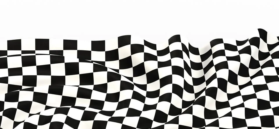 3D rendering of a Finish Flag on a white background Stock Illustration