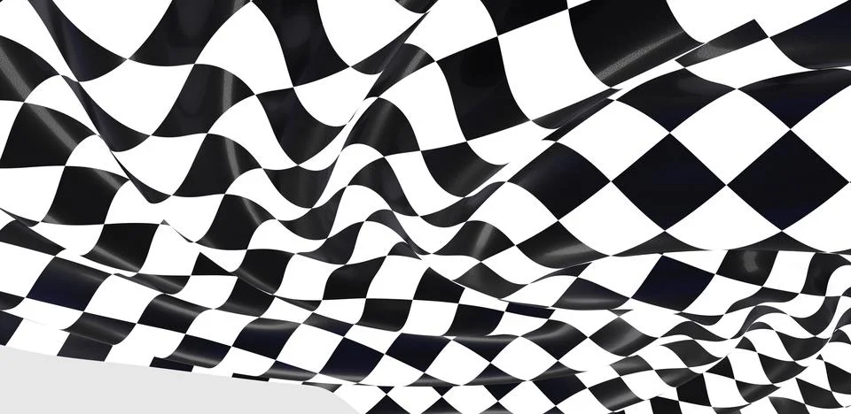 3D rendering of a Finish Flag on a white background Stock Illustration