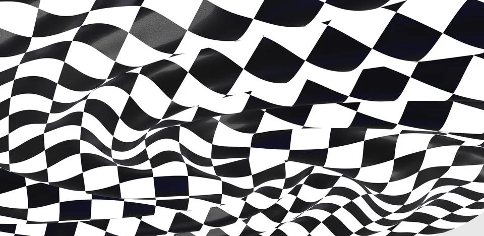 3D rendering of a Finish Flag on a white background Stock Illustration