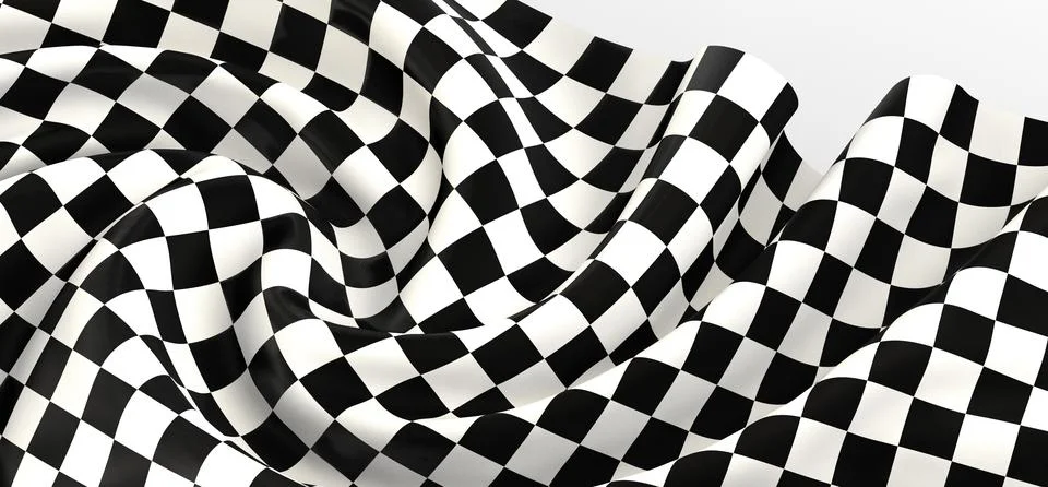 3D rendering of a Finish Flag on a white background Stock Illustration