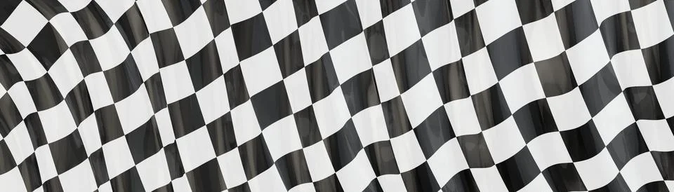 3d rendering of a finishing flag Stock Illustration