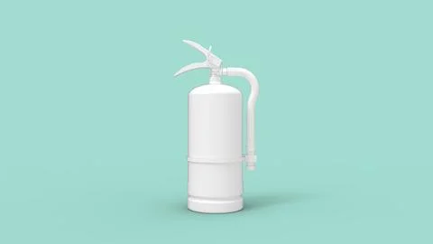 3D rendering of a fire extinguisher model mock up template isolated on empty Stock Illustration