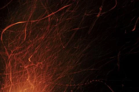 3D rendering of fire sparks and flickers Illustrazione stock