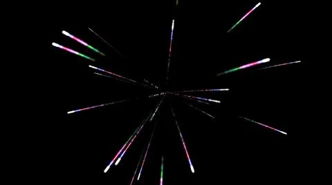 3d rendering of a firework exploding in the night sky Illustrazione stock