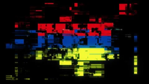 3D rendering flag Armenia with screen effects of technological glitches Stock-Illustration