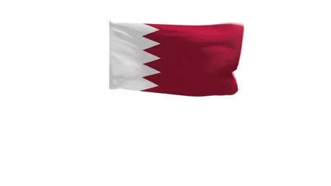 3D Rendering of the flag of Bahrain Stock Footage 241580952
