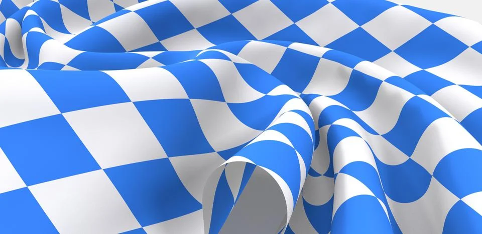 3d rendering of the flag of Bavaria Stock Illustration