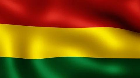 3D rendering. Flag of Bolivia, fluttering in the wind. 스톡 동영상 108925566