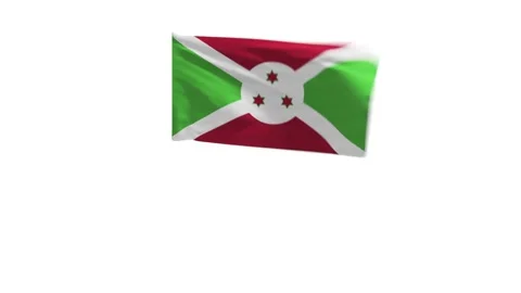 3D Rendering of the flag of Burundi Stock Footage 242098507