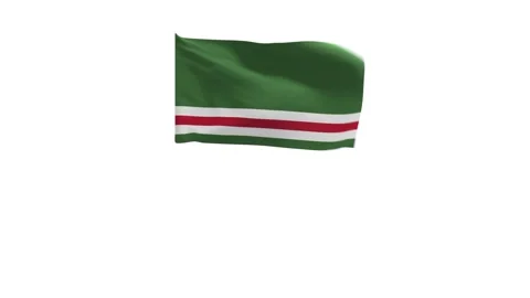 3D Rendering of the flag of Chechen Republic of Ichkeria Stock Footage 242661204