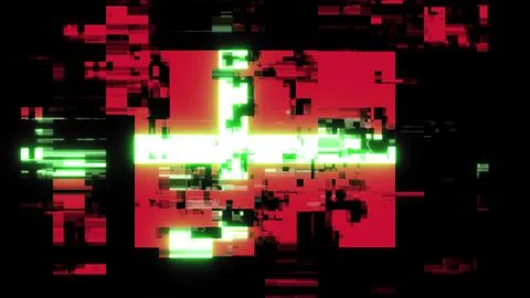 3D rendering flag Denmark with screen effects of technological glitches Stock Illustration