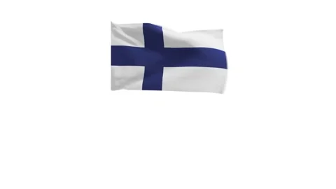 3D Rendering of the flag of Finland Stock Footage 243427060