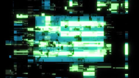 3D rendering flag Greece with screen effects of technological glitches 스톡 일러스트